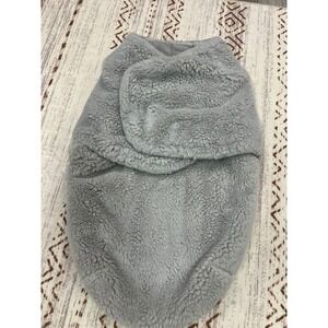 S.L. Home Fashions‎ Gray Plush Fleece Baby Swaddle Blanket Wrap small